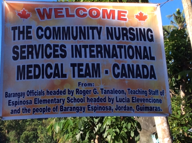 Panneau de bienvenue pour l’emplacement des soins infirmiers communautaires